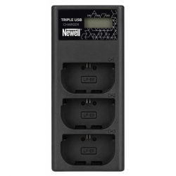 Ładowarka trzykanałowa Newell CD-USB-C do akumulatorów LP-E6 do Canon